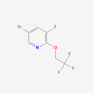 molecular formula C7H4BrF4NO B2836572 5-Bromo-3-fluoro-2-(2,2,2-trifluoroethoxy)pyridine CAS No. 1701953-27-6