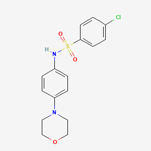 molecular formula C16H17ClN2O3S B2836593 4-chloro-N-(4-morpholinophenyl)benzenesulfonamide CAS No. 315240-37-0