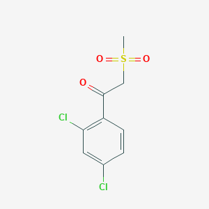 molecular formula C9H8Cl2O3S B2836614 1-(2,4-dichlorophenyl)-2-methanesulfonylethan-1-one CAS No. 186342-91-6