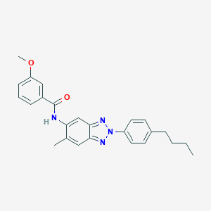molecular formula C25H26N4O2 B283663 N-[2-(4-butylphenyl)-6-methyl-2H-1,2,3-benzotriazol-5-yl]-3-methoxybenzamide 