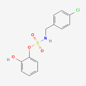 molecular formula C13H12ClNO4S B2836631 N-(4-chlorobenzyl)2-hydroxyphenylsulfamate CAS No. 392670-36-9