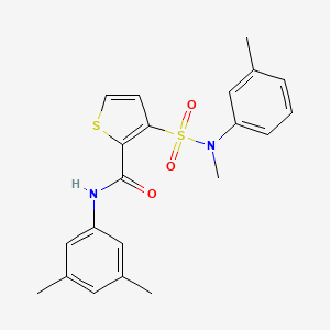 molecular formula C21H22N2O3S2 B2836656 N-(3,5-dimethylphenyl)-3-[methyl(3-methylphenyl)sulfamoyl]thiophene-2-carboxamide CAS No. 1207034-45-4