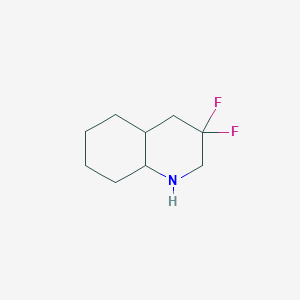 molecular formula C9H15F2N B2836659 3,3-Difluoro-decahydroquinoline CAS No. 1934519-51-3
