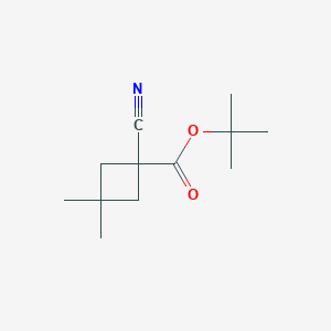 molecular formula C12H19NO2 B2836681 Tert-butyl 1-cyano-3,3-dimethylcyclobutane-1-carboxylate CAS No. 2044714-05-6