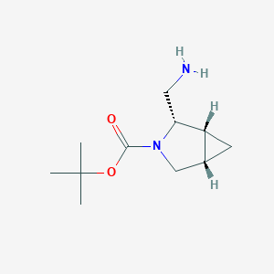 molecular formula C11H20N2O2 B2836689 tert-Butyl (1R,2S,5S)-rel-2-(aminomethyl)-3-azabicyclo[3.1.0]hexane-3-carboxylate CAS No. 1017273-73-2