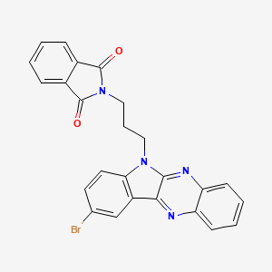 molecular formula C25H17BrN4O2 B2836715 2-(3-{9-bromo-6H-indolo[2,3-b]quinoxalin-6-yl}propyl)-2,3-dihydro-1H-isoindole-1,3-dione CAS No. 637756-56-0