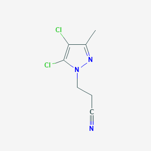 molecular formula C7H7Cl2N3 B2836727 3-(4,5-dichloro-3-methyl-1H-pyrazol-1-yl)propanenitrile CAS No. 1001500-81-7