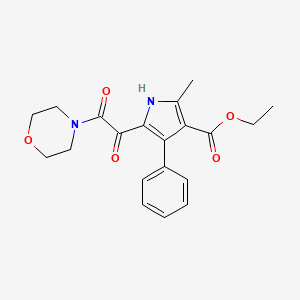 molecular formula C20H22N2O5 B2836728 ethyl 2-methyl-5-(2-morpholino-2-oxoacetyl)-4-phenyl-1H-pyrrole-3-carboxylate CAS No. 1001763-43-4