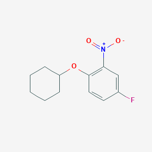 molecular formula C12H14FNO3 B2836737 1-(Cyclohexyloxy)-4-fluoro-2-nitrobenzen CAS No. 1233958-93-4