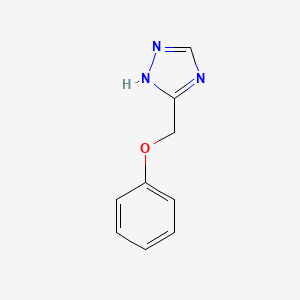 molecular formula C9H9N3O B2836738 3-(phenoxymethyl)-4H-1,2,4-triazole CAS No. 856861-91-1