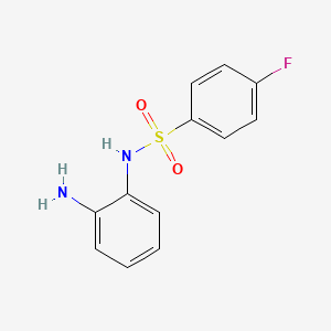 molecular formula C12H11FN2O2S B2836755 N-(2-aminophenyl)-4-fluorobenzene-1-sulfonamide 
