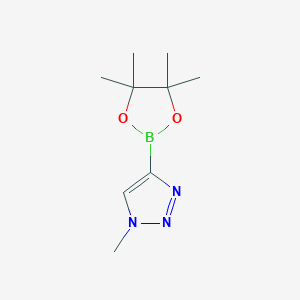 molecular formula C9H16BN3O2 B2836792 1-Methyl-4-(4,4,5,5-tetramethyl-1,3,2-dioxaborolan-2-YL)-1H-1,2,3-triazole CAS No. 1423123-94-7