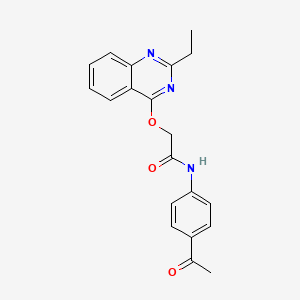 molecular formula C20H19N3O3 B2836821 N-(4-acetylphenyl)-2-[(2-ethylquinazolin-4-yl)oxy]acetamide CAS No. 1115933-38-4