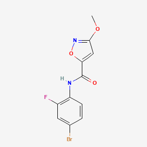 molecular formula C11H8BrFN2O3 B2836834 N-(4-BROMO-2-FLUOROPHENYL)-3-METHOXY-1,2-OXAZOLE-5-CARBOXAMIDE CAS No. 1428355-95-6