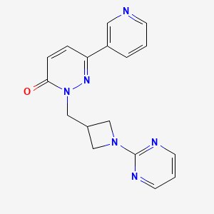 molecular formula C17H16N6O B2836846 6-(Pyridin-3-yl)-2-{[1-(pyrimidin-2-yl)azetidin-3-yl]methyl}-2,3-dihydropyridazin-3-one CAS No. 2202117-65-3