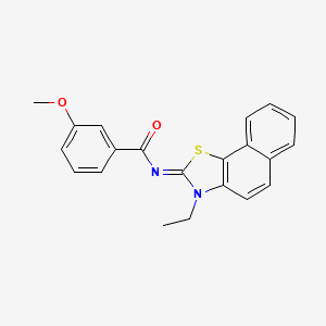 molecular formula C21H18N2O2S B2836883 N-[(2E)-3-ethyl-2H,3H-naphtho[2,1-d][1,3]thiazol-2-ylidene]-3-methoxybenzamide CAS No. 865545-42-2