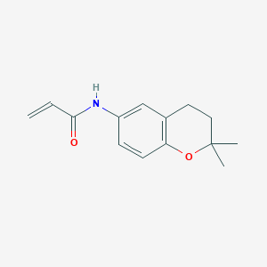 molecular formula C14H17NO2 B2836884 N-(2,2-dimethyl-3,4-dihydro-2H-1-benzopyran-6-yl)prop-2-enamide CAS No. 2195972-84-8