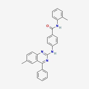 4-((6-methyl-4-phenylquinazolin-2-yl)amino)-N-(o-tolyl)benzamide