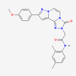 molecular formula C24H22N6O3 B2836886 N-(2,4-dimethylphenyl)-2-[11-(4-methoxyphenyl)-5-oxo-3,4,6,9,10-pentazatricyclo[7.3.0.02,6]dodeca-1(12),2,7,10-tetraen-4-yl]acetamide CAS No. 1207014-58-1