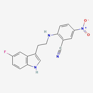 2-{[2-(5-fluoro-1H-indol-3-yl)ethyl]amino}-5-nitrobenzonitrile