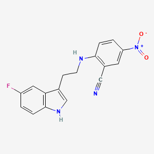 B2836889 2-{[2-(5-fluoro-1H-indol-3-yl)ethyl]amino}-5-nitrobenzonitrile CAS No. 945299-27-4