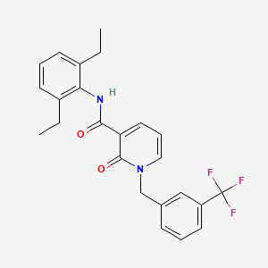 N-(2,6-diethylphenyl)-2-oxo-1-[[3-(trifluoromethyl)phenyl]methyl]pyridine-3-carboxamide
