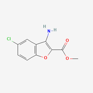 molecular formula C10H8ClNO3 B2836897 Methyl 3-amino-5-chloro-1-benzofuran-2-carboxylate CAS No. 20139-54-2; 406929-36-0