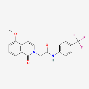 2-(5-methoxy-1-oxoisoquinolin-2-yl)-N-[4-(trifluoromethyl)phenyl]acetamide