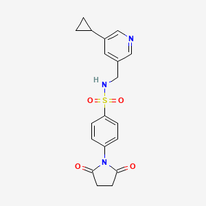 N-((5-cyclopropylpyridin-3-yl)methyl)-4-(2,5-dioxopyrrolidin-1-yl)benzenesulfonamide