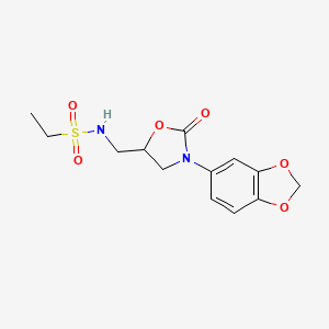 N-((3-(benzo[d][1,3]dioxol-5-yl)-2-oxooxazolidin-5-yl)methyl)ethanesulfonamide