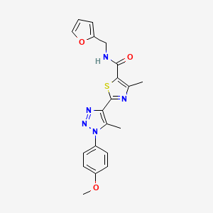 N-(furan-2-ylmethyl)-2-(1-(4-methoxyphenyl)-5-methyl-1H-1,2,3-triazol-4-yl)-4-methylthiazole-5-carboxamide
