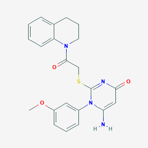 6-amino-2-((2-(3,4-dihydroquinolin-1(2H)-yl)-2-oxoethyl)thio)-1-(3-methoxyphenyl)pyrimidin-4(1H)-one