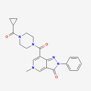 7-(4-(cyclopropanecarbonyl)piperazine-1-carbonyl)-5-methyl-2-phenyl-2H-pyrazolo[4,3-c]pyridin-3(5H)-one