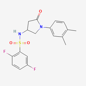 N-(1-(3,4-dimethylphenyl)-5-oxopyrrolidin-3-yl)-2,5-difluorobenzenesulfonamide