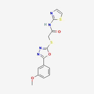 2-((5-(3-methoxyphenyl)-1,3,4-oxadiazol-2-yl)thio)-N-(thiazol-2-yl)acetamide