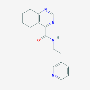 molecular formula C16H18N4O B2836935 N-[2-(pyridin-3-yl)ethyl]-5,6,7,8-tetrahydroquinazoline-4-carboxamide CAS No. 2415462-52-9