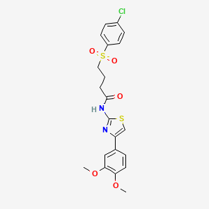 4-((4-chlorophenyl)sulfonyl)-N-(4-(3,4-dimethoxyphenyl)thiazol-2-yl)butanamide
