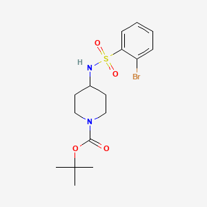 molecular formula C16H23BrN2O4S B2836943 tert-Butyl 4-(2-bromophenylsulfonamido)piperidine-1-carboxylate CAS No. 1233958-33-2