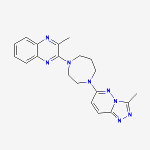 molecular formula C20H22N8 B2836944 2-Methyl-3-(4-{3-methyl-[1,2,4]triazolo[4,3-b]pyridazin-6-yl}-1,4-diazepan-1-yl)quinoxaline CAS No. 2310128-98-2