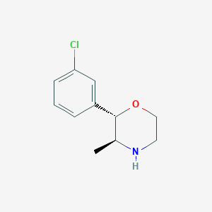 molecular formula C11H14ClNO B2836947 Rac-(2R,3R)-2-(3-chlorophenyl)-3-methylmorpholine CAS No. 1969287-87-3