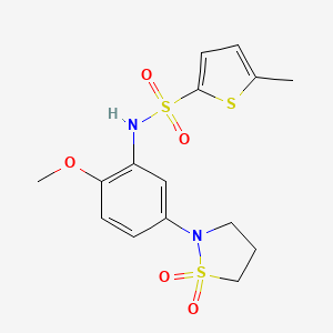 N-(5-(1,1-dioxidoisothiazolidin-2-yl)-2-methoxyphenyl)-5-methylthiophene-2-sulfonamide