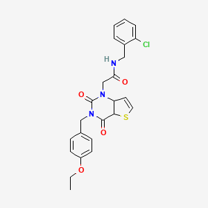 molecular formula C24H22ClN3O4S B2836952 N-[(2-chlorophenyl)methyl]-2-{3-[(4-ethoxyphenyl)methyl]-2,4-dioxo-1H,2H,3H,4H-thieno[3,2-d]pyrimidin-1-yl}acetamide CAS No. 1252819-82-1