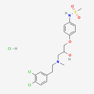 molecular formula C19H25Cl3N2O4S B2836953 AM-92016 hydrochloride CAS No. 133229-11-5; 178894-81-0