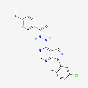 N'-[1-(5-chloro-2-methylphenyl)-1H-pyrazolo[3,4-d]pyrimidin-4-yl]-4-methoxybenzohydrazide