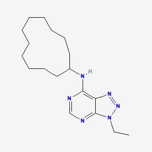 molecular formula C18H30N6 B2836961 N-cyclododecyl-3-ethyl-3H-[1,2,3]triazolo[4,5-d]pyrimidin-7-amine CAS No. 899978-45-1