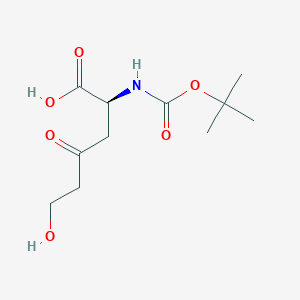 (S)-2-((tert-butoxycarbonyl)amino)-6-hydroxy-4-oxohexanoic acid
