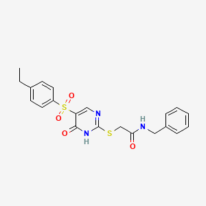 N-benzyl-2-((5-((4-ethylphenyl)sulfonyl)-6-oxo-1,6-dihydropyrimidin-2-yl)thio)acetamide