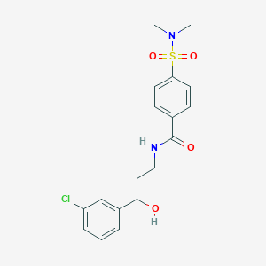 N-(3-(3-chlorophenyl)-3-hydroxypropyl)-4-(N,N-dimethylsulfamoyl)benzamide