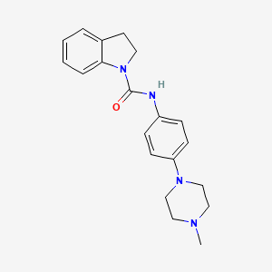 molecular formula C20H24N4O B2836973 N-[4-(4-methylpiperazino)phenyl]-1-indolinecarboxamide CAS No. 685107-70-4