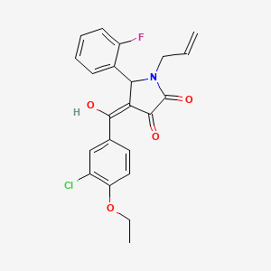 4-(3-chloro-4-ethoxybenzoyl)-5-(2-fluorophenyl)-3-hydroxy-1-(prop-2-en-1-yl)-2,5-dihydro-1H-pyrrol-2-one